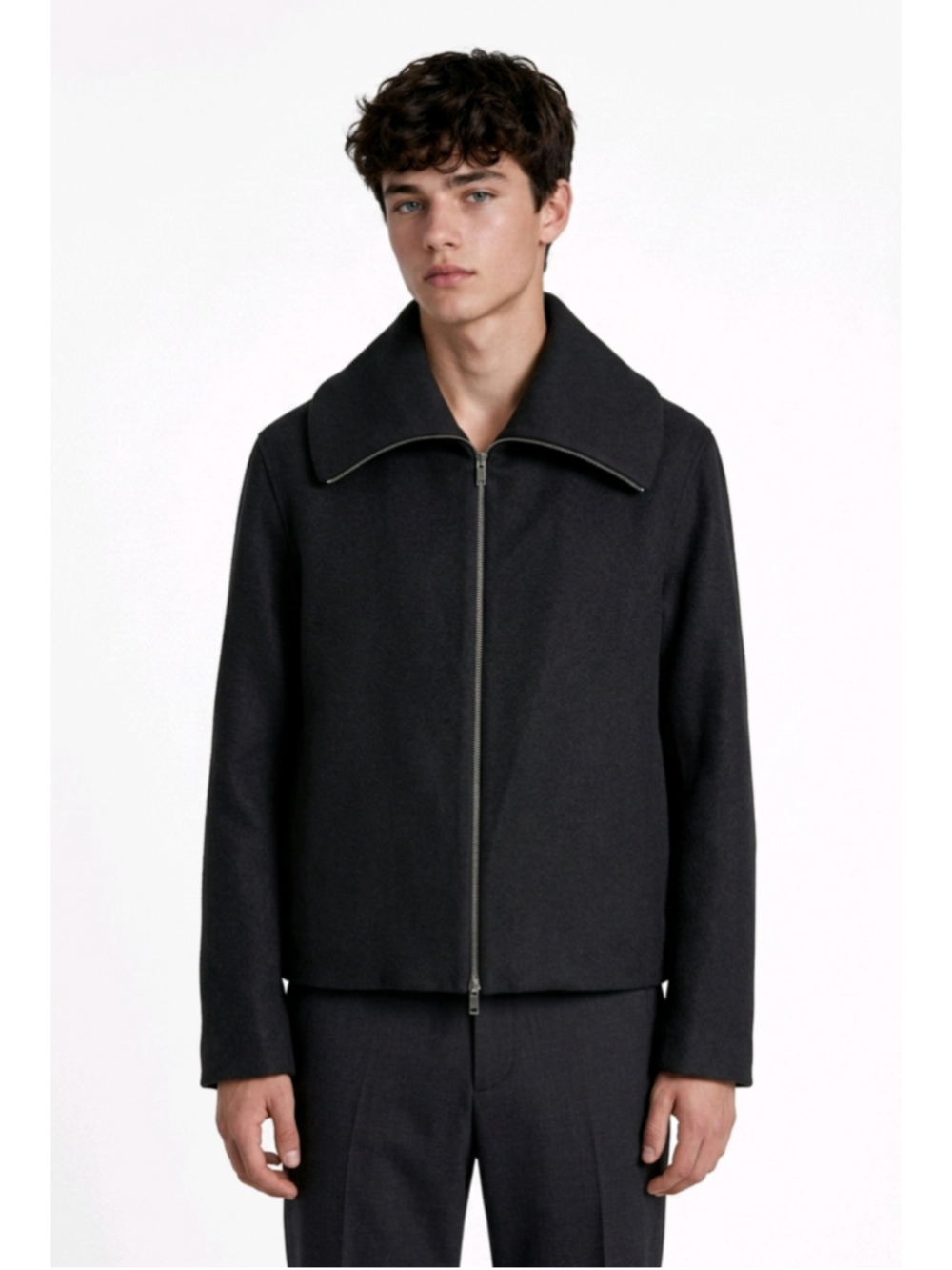 COS High Collar Zip-Up Jacket